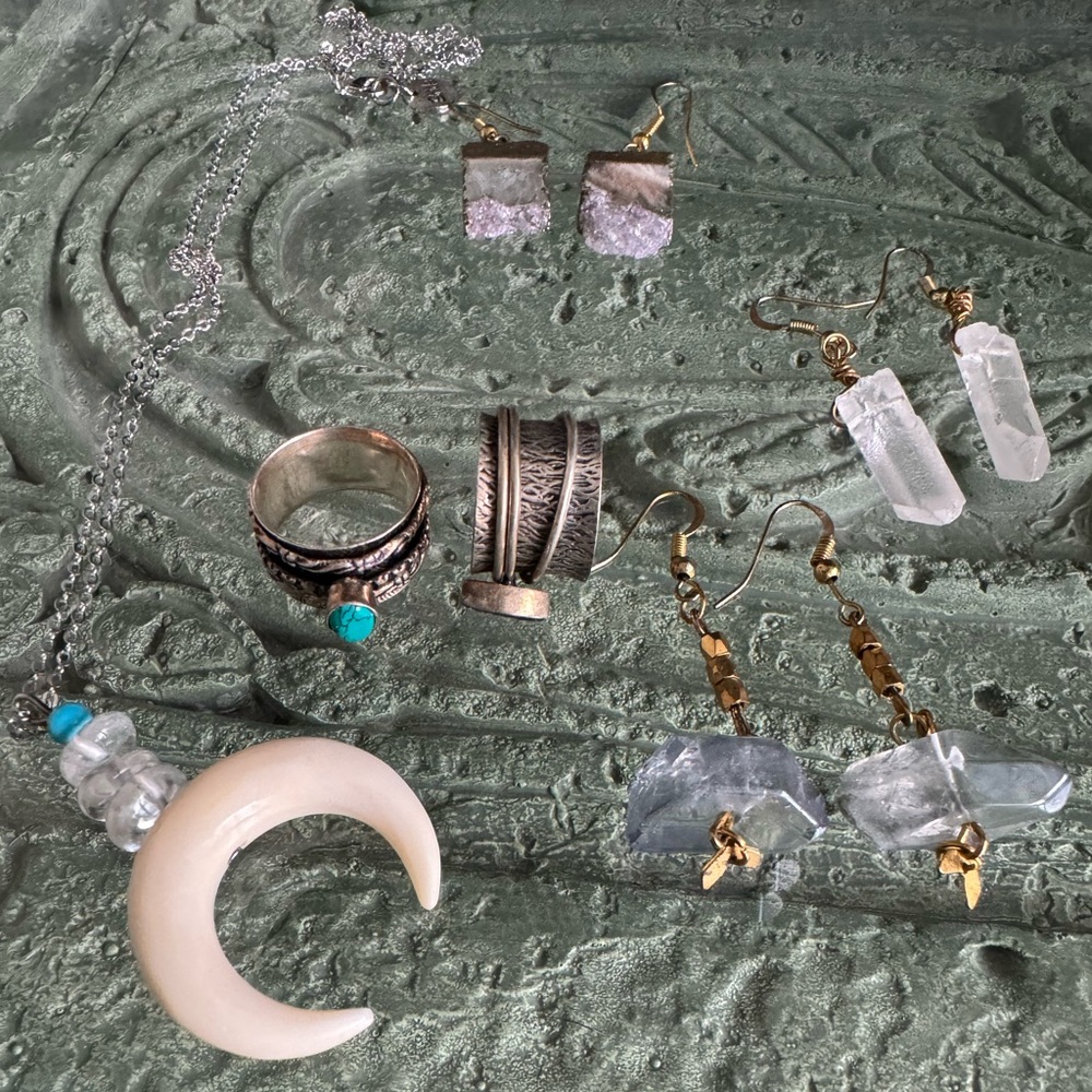 6 pieces genuine crystal handmade jewelry